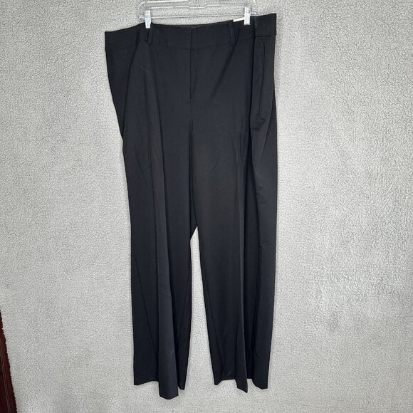Lane Bryant Black Wide‎ Leg Trousers 24L The Perfect Drape - Picture 1 of 13